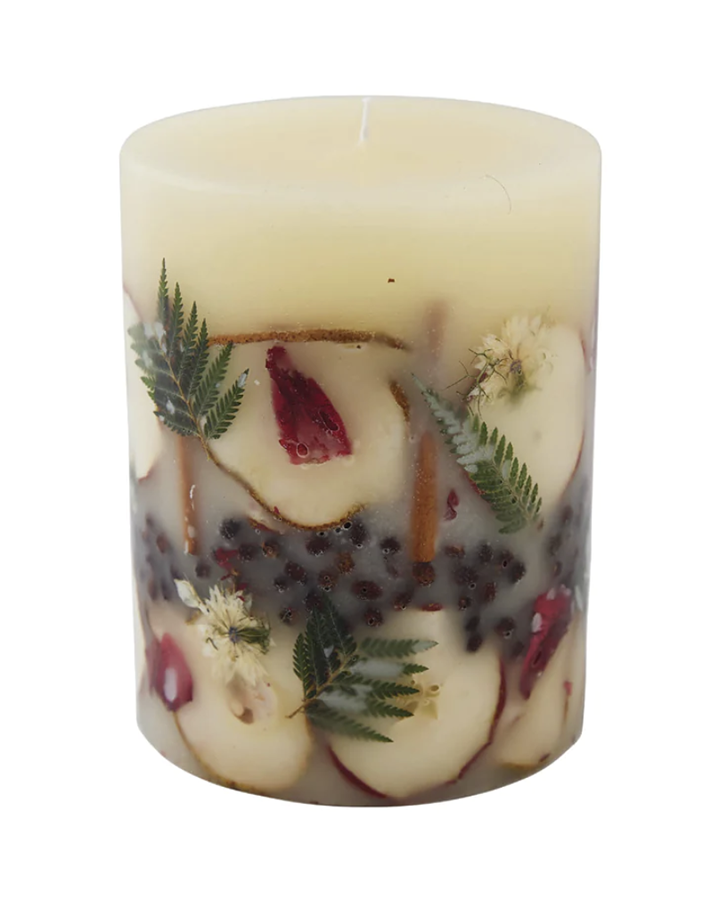 Rosy Rings Spicy Apple Medium Round Botanical Candle – Greenleaf