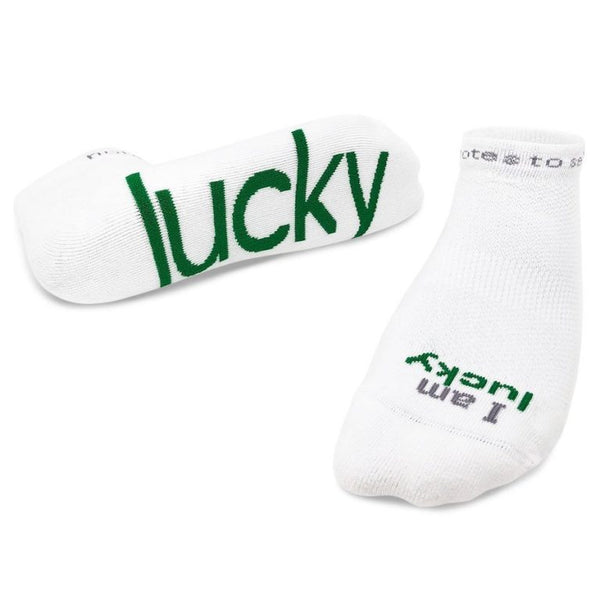Notes to self - "I am Lucky" Low-Cut Socks
