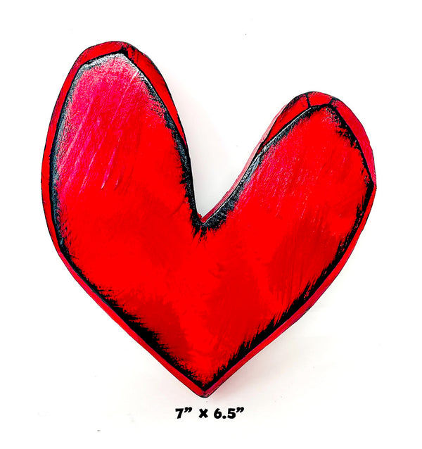 Tra-Art Hand Carved Wood Heart